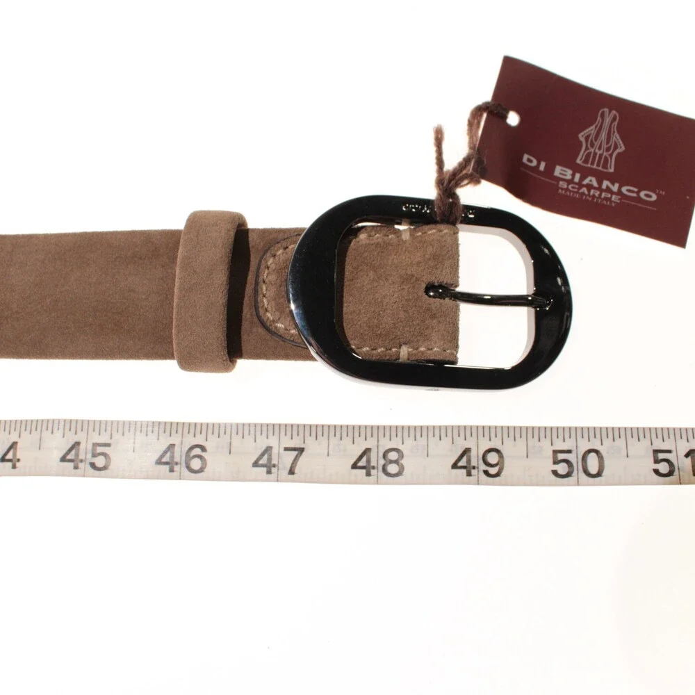Di Bianco NWT Cut to Size Dress Belt In Solid Brown Suede Leather One Size